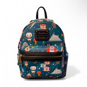 Disney Parks Loungefly Chibi Icon Multi Character‎ Mini Backpack